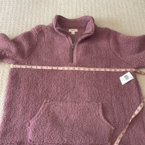 Style & Co NWT Solid Half-Zip Fleece Pullover in Purple Size 1X NEW - Picture 8 of 11